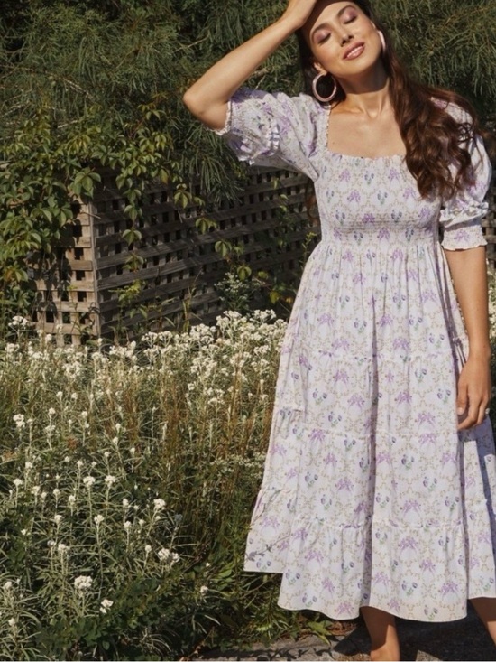 Hill House Dresses & Skirts - Hill House x Bridgerton x Phenomenal Nesli Nap Dress Whistledown Trellis Sz M